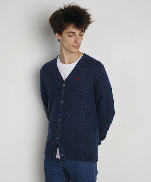 BKW157-L209 | Neppy yarn knitted cardigan