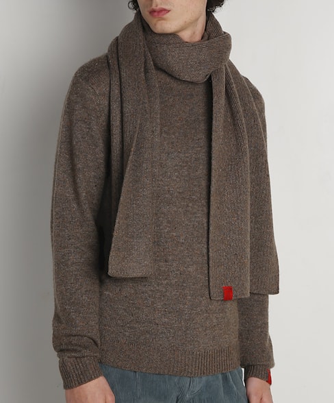 BSC152-L209 | Knitted neppy yarn scarf 