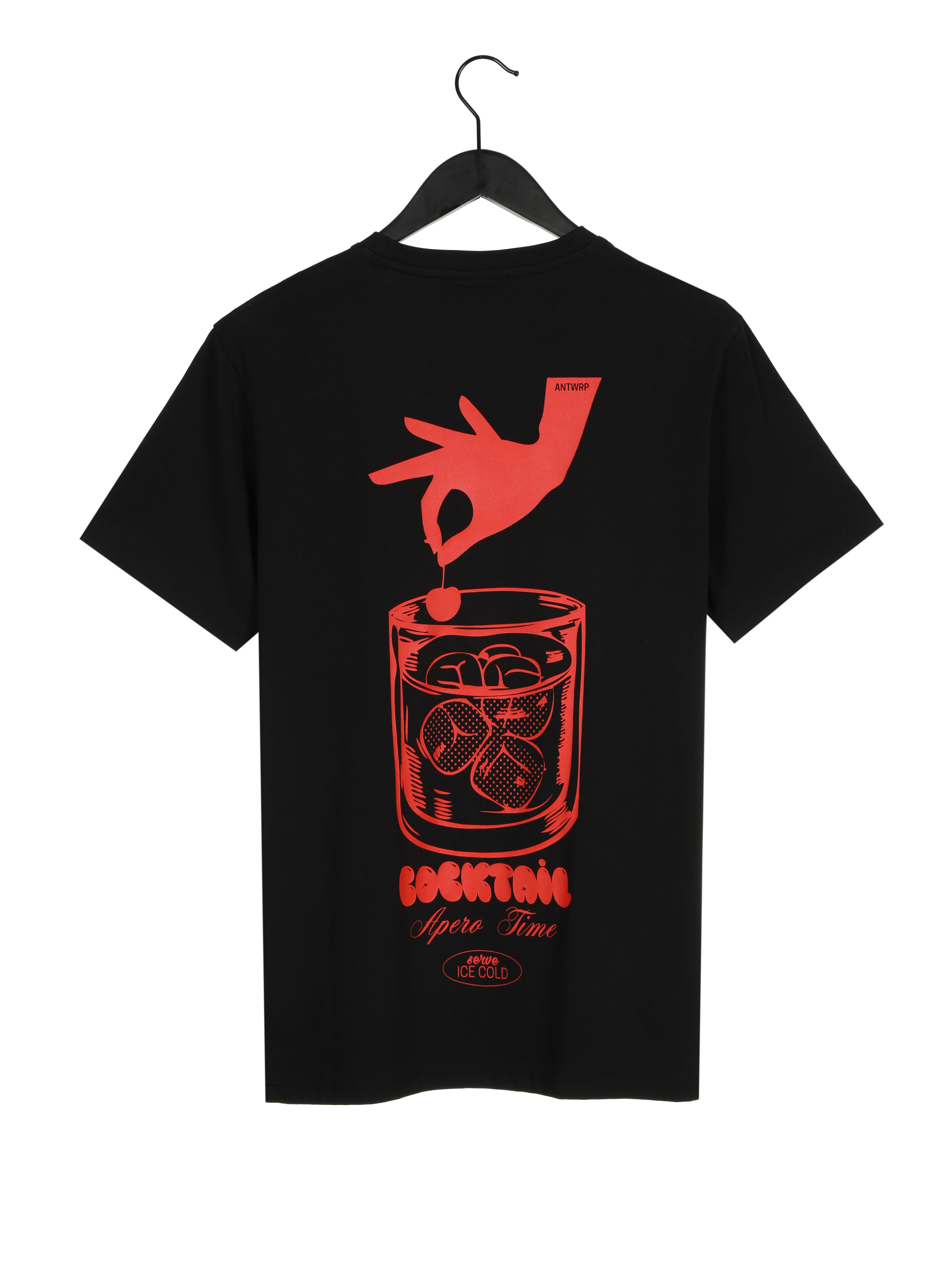 ★COVERNAT★ Cocktail Graphic T-Shirt Black CO2502ST48BK Black T-shirt with print VETEMENTS - Vitkac AS